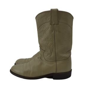 Justin Women’s Cowboy Boots Classic Western Style Beige Sz 6